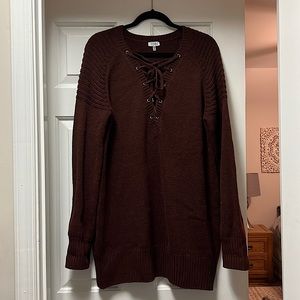Never worn Tobi burgundy sweater dress